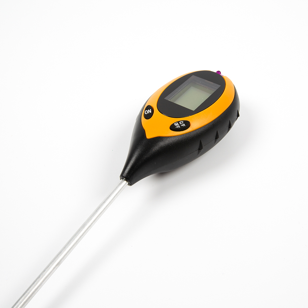 Цифровой измеритель параметров почвы 4 в 1 (кислотность, влажность, температура, освещенность), без батарейки